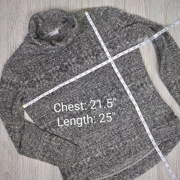 Vintage Columbia Women’s Large Grey Fleece Knit Soft Pullover Sweater Turtleneck - Picture 7 of 7